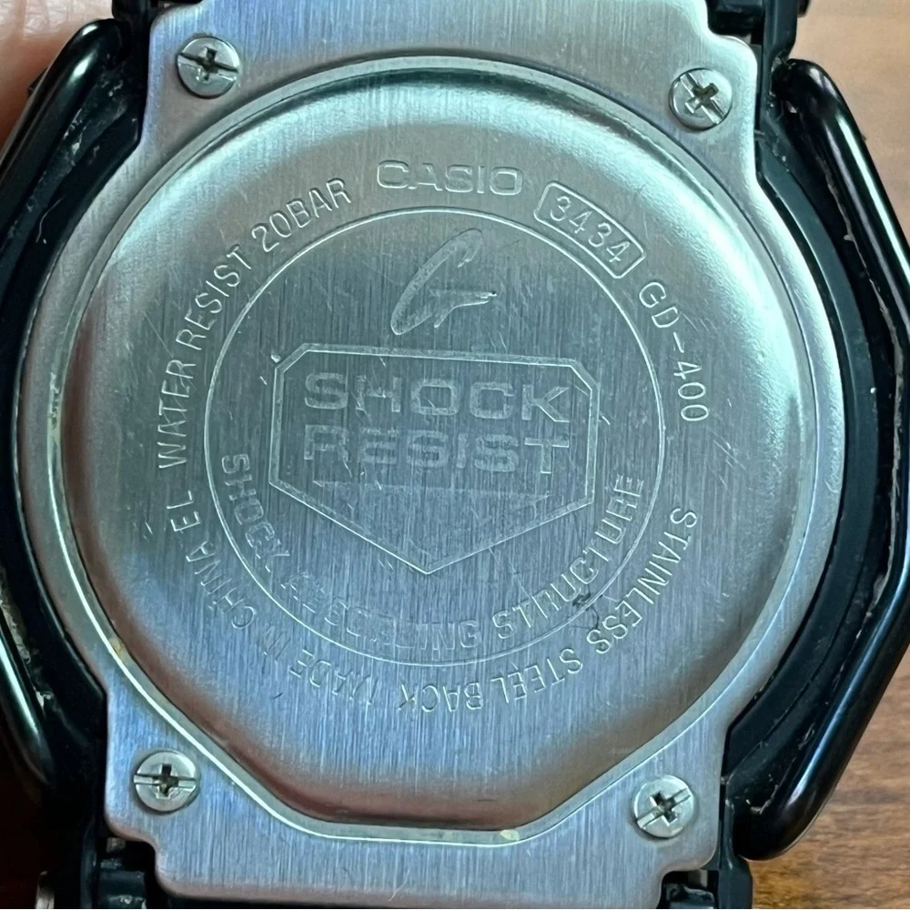 Casio G-Shock Men's Black Watch Water Resistant Shock Resist Gd400-1b2